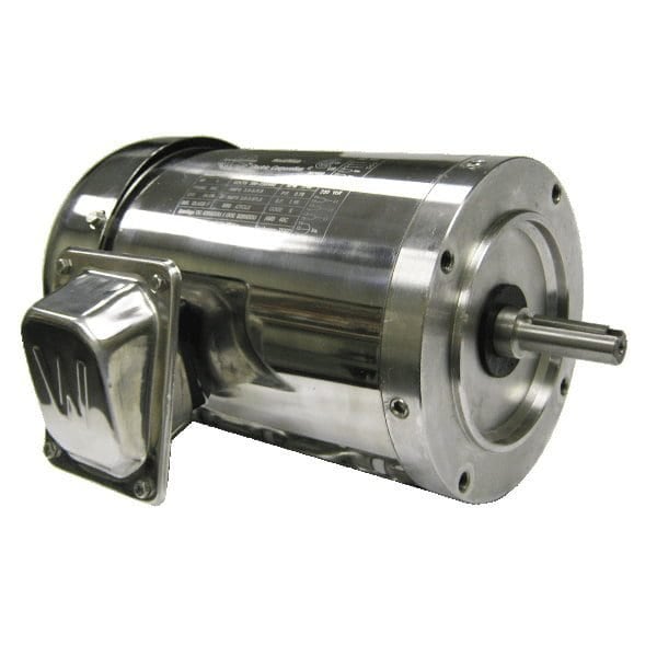 Worldwide Electric SS Washdown Duty Motor WSS13-18-56CRD, TEFC, Round-C, 3 PH, 1/3 HP, 1800 RPM WSS13-18-56CRD - main